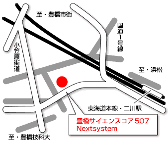 ネクストシステムの地図(愛知県豊橋市)